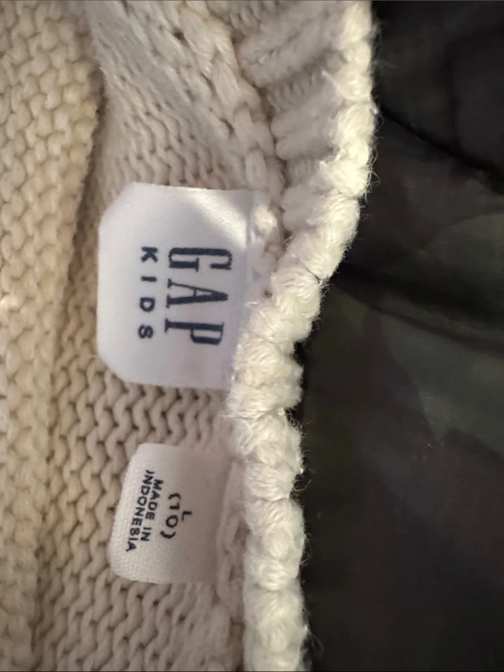 GAP Cream Sweater with Blue-Yellow Butterfly